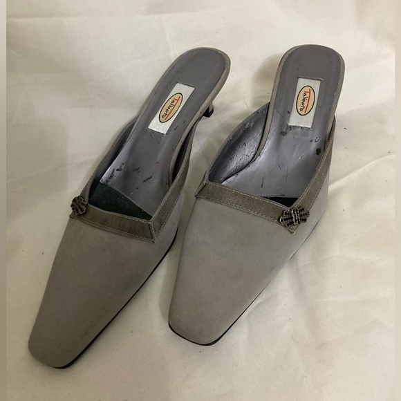TALBOT'S Square Toe Silk Mules NWOT - Picture 10 of 11
